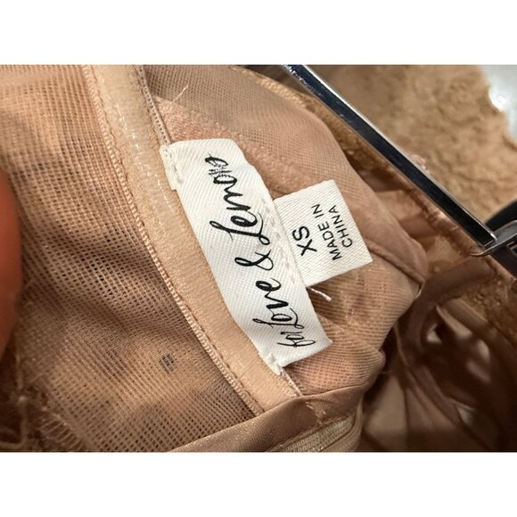 FOR LOVE & LEMONS X Bustier Gown - Warm Taupe Size XS - Picture 7 of 7